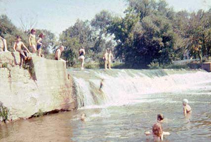 Swimmers at Shopiere Dam